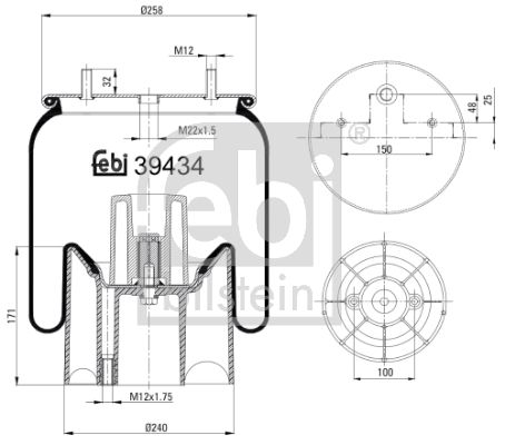 FEBI BILSTEIN Metallipalje, ilmajousitus 39434